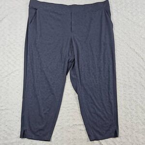 Athleta Brooklyn textured ankle pant blue leopard lounge casual womens size 26